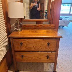 Antique Dresser With Beveled Mirror