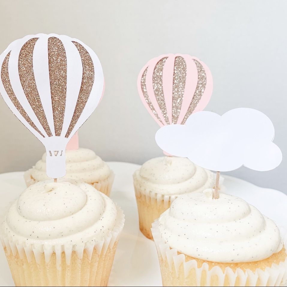 Hot Air Balloon Cupcake Toppers