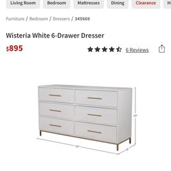 Living Spaces Dresser + Mirror