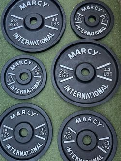 Marcy international Olympic vintage weight plates