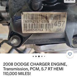 08 Dodge Charger RT Transmission 