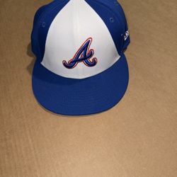 Atlanta Braves Hank Aaron #44 Keep Swinging Hat New Era 59Fifty MLB Size 7