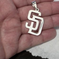 STERLING SILVER "SD" PENDANT 