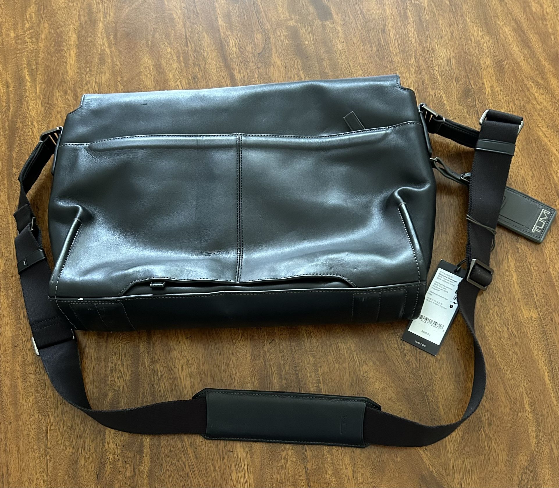 Tumi Leather Messenger Bag