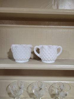 Hobnail Milk Glass 