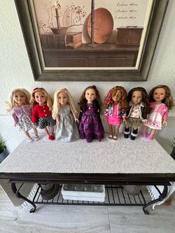 Lot of 7 Journey Girls 18-inch Dolls
