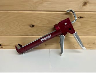 NEWBORN Dripless Caulk Gun: Cartridge, 10 oz For Container Size, 10:1, Half Barrel Frame, Smooth Rod