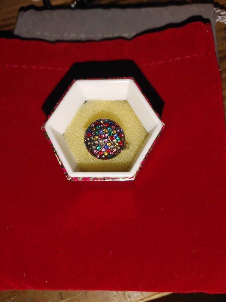 Multi Colored Marcasite Size 6 Ring