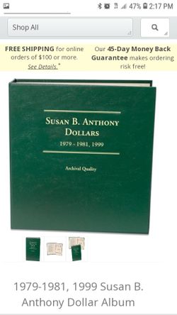 Susan B Anthony Dollars Book 1(contact info removed),1999