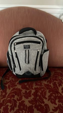 Eddie Bauer Gray Baby Diapers Backpack.