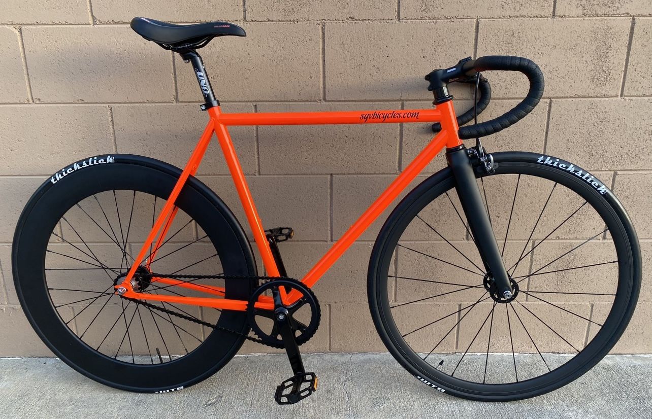 Sgvbicycles 4130 Chromoly Track Bike 55cm yellow or Orange...