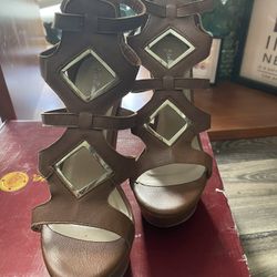 Size 12 Brown Classy Wedge
