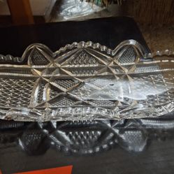 Vintage American brilliant celery tray.