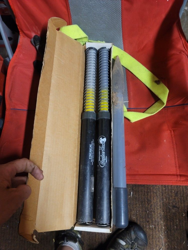 2 Gopher Hawk Traps And A Probe/hole Tool