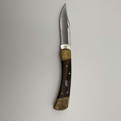 Vintage 100 Year (2002) Anniversary Buck 110 Folding Knife w/Leather Sheath
