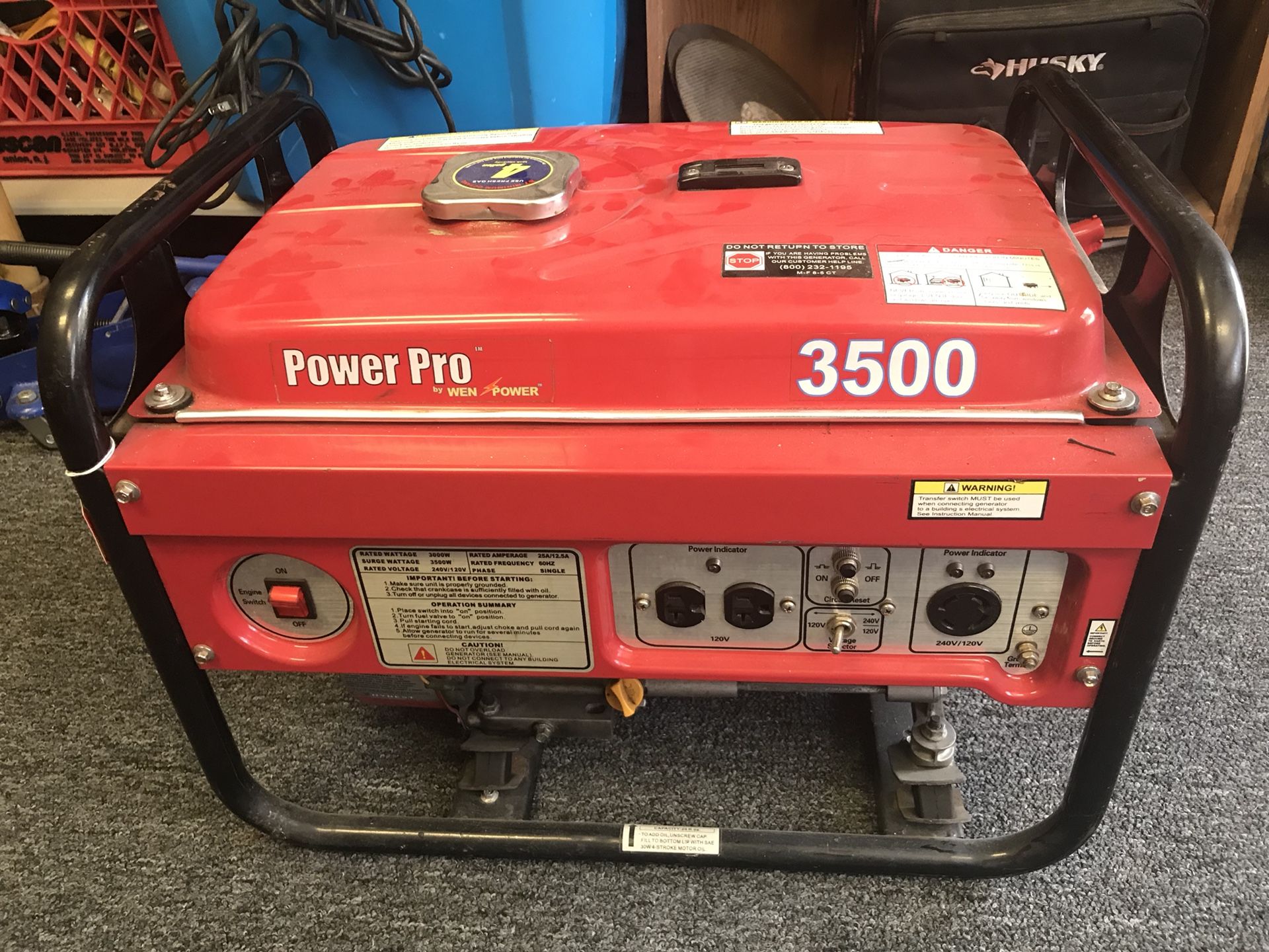 Wen Power pro 3500 Gas Powered Generator 6.5 HP