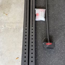 Power Rack / Squat Rack (80”-3x3-5/8”Holes) Uprights (x2) w/ Pull-Up Bar & Pins (x6) TITAN Fitness