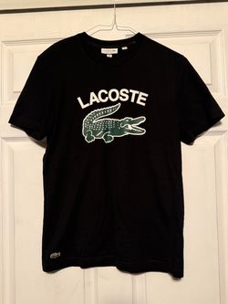 Lacoste Classic Black Printed T-Shirt. Size Small.