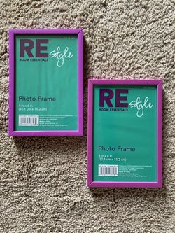 2 Pink 4x6 Picture Frames