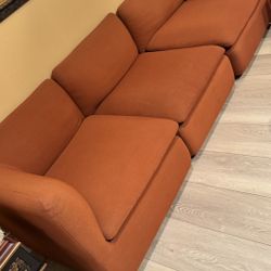 Orange Sectional Sofa for Sale - $60!