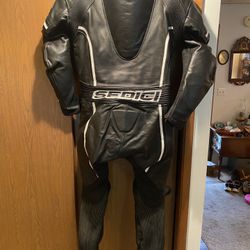 Mens Leather Racing Suit Large