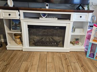 TV Stan with working fireplace Electric