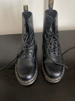 Dr. Martens Black Leather Lace-Up Boots