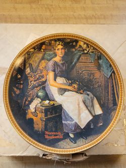 Vtg. Norman Rockwell " Dreaming in the Attic" 8.5"
