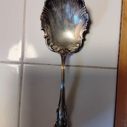 1893 Queen Sterling Silver Serving Spoon