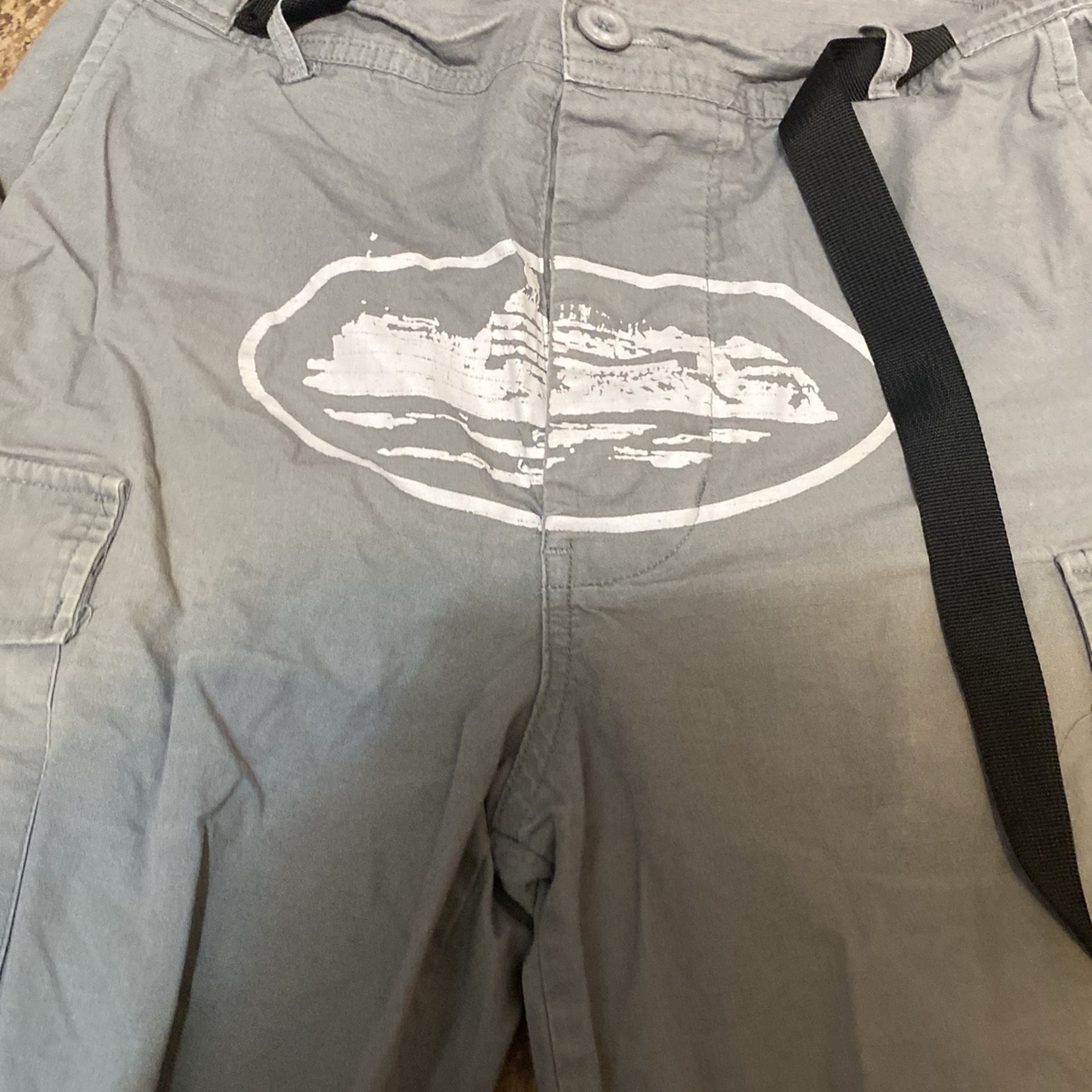 White Corteiz cargo pants