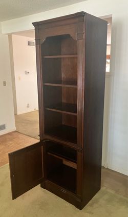 Stickley Solid Cherry Wood Display Cabinet/Bookshelf