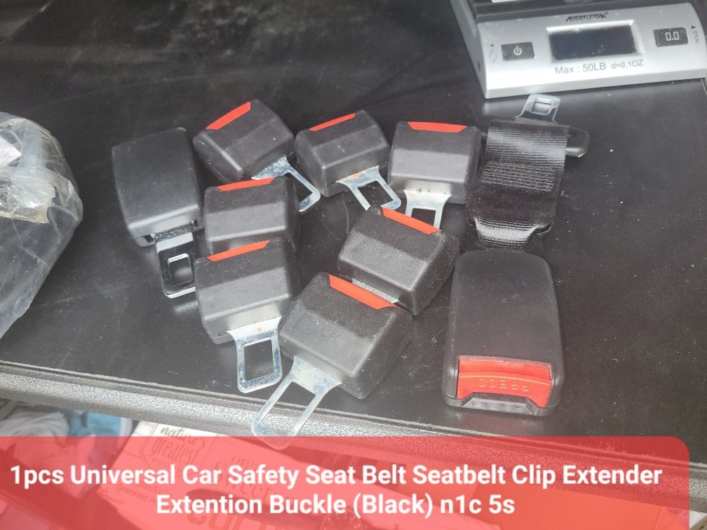 1pcs Universal Car Safety Seat Belt Seatbelt Clip Extender Extention Buckle (Black) n1c 5s