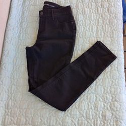Old Navy Super Skinny Mid Rise Denim Black Jeans Women’s Size 4 Short 