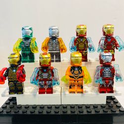 Iron Man Minifigures Marvel Collectible Set A | New Custom LEGO Compatible Toy