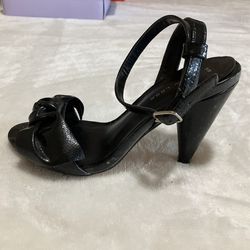 Black Bow Heels