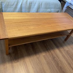 Mahogany Coffee Table Or End Of Bed ( 21” W X 60” L X 18” H)