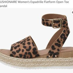 CUSHIONAIRE Women's Espadrille Flatform Open Toe Sandal
