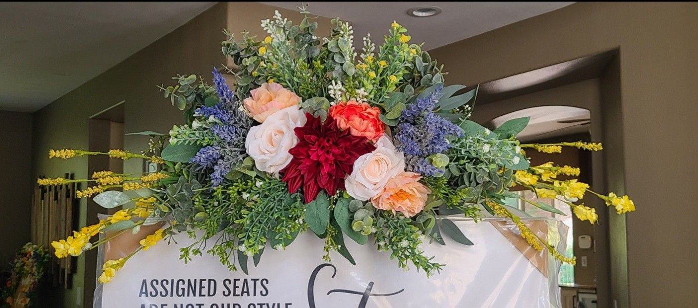 Floral Swag, Arch Flowers, Sweetheart Table