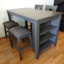 Brand New 5 Pcs Dinning Set 
Table, 2 Chairs, 2 Stools
Solid Wood Grey Color
$499 + Tax

NOW FINANCING WITH ACIMA
FREE LOCAL DELIVERY & SET UP
ONLINE 