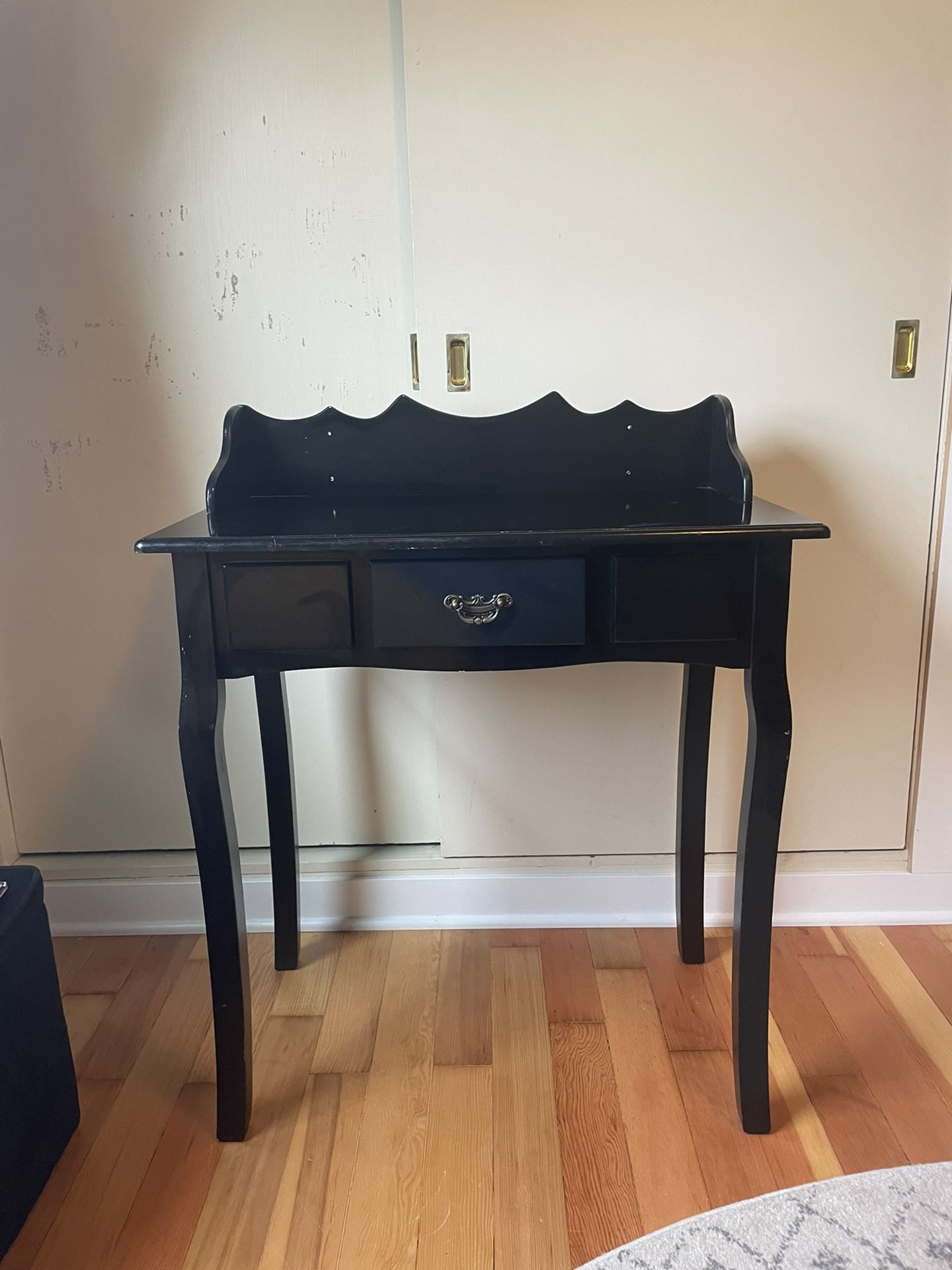 Small Black Vanity Desk