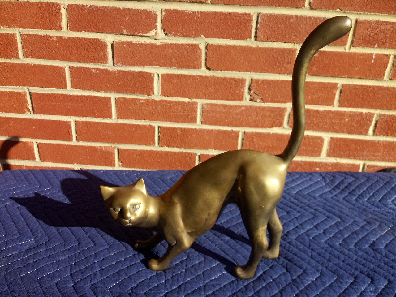 Metal cat statue