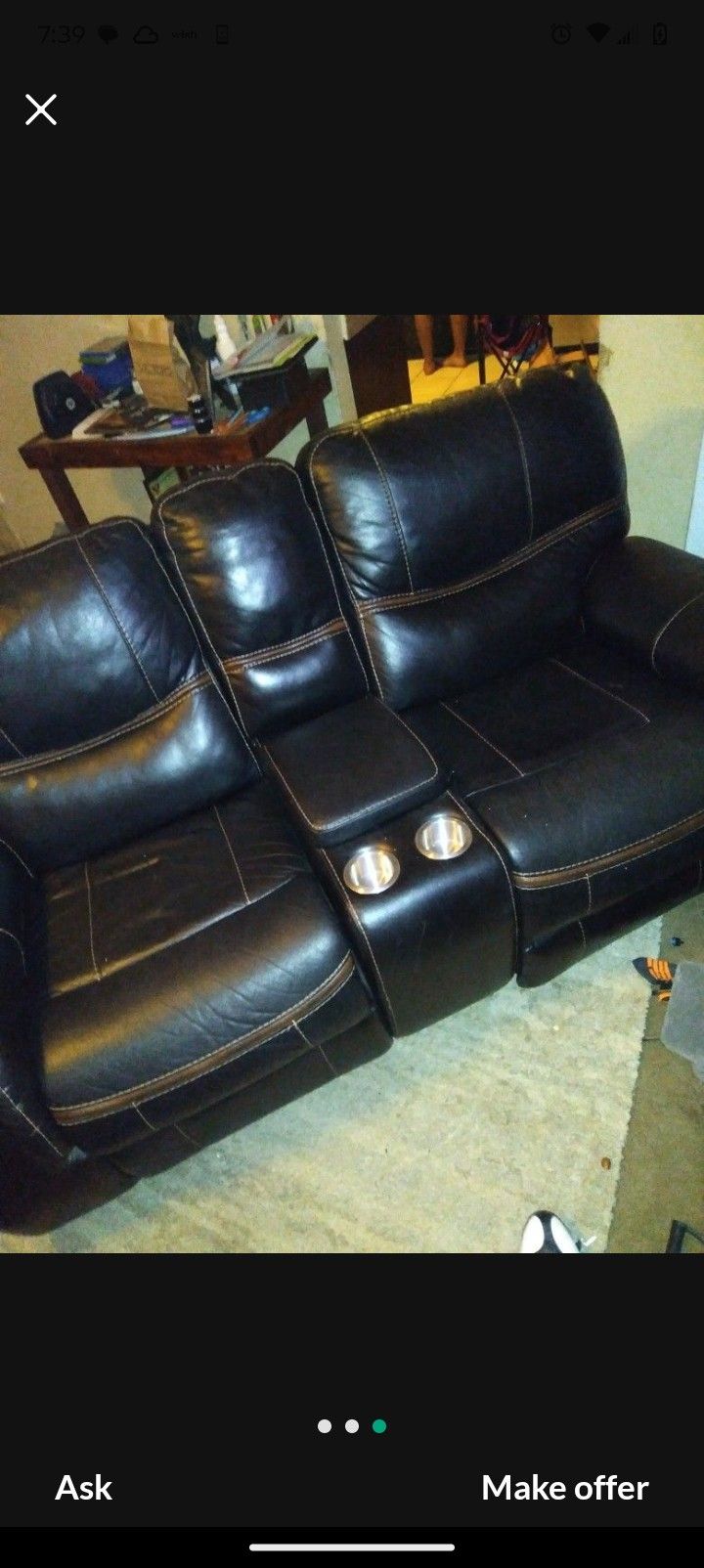 Black Leather Sofa