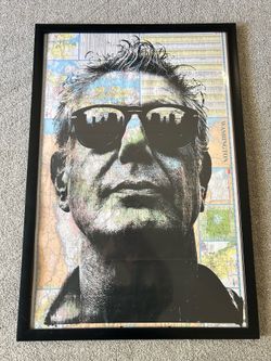 Anthony Bourdain "Map" Pop-Art Canvas Print