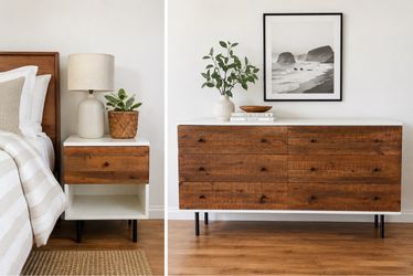 West Elm Mid Century Modern Dresser and Night Stand Set