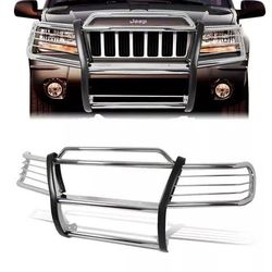 LA Zona Auto Parts 1999 To 2004 Grand Cherokee Grille Guard Tumba Burro Bumper Guard Chrome Cromados  