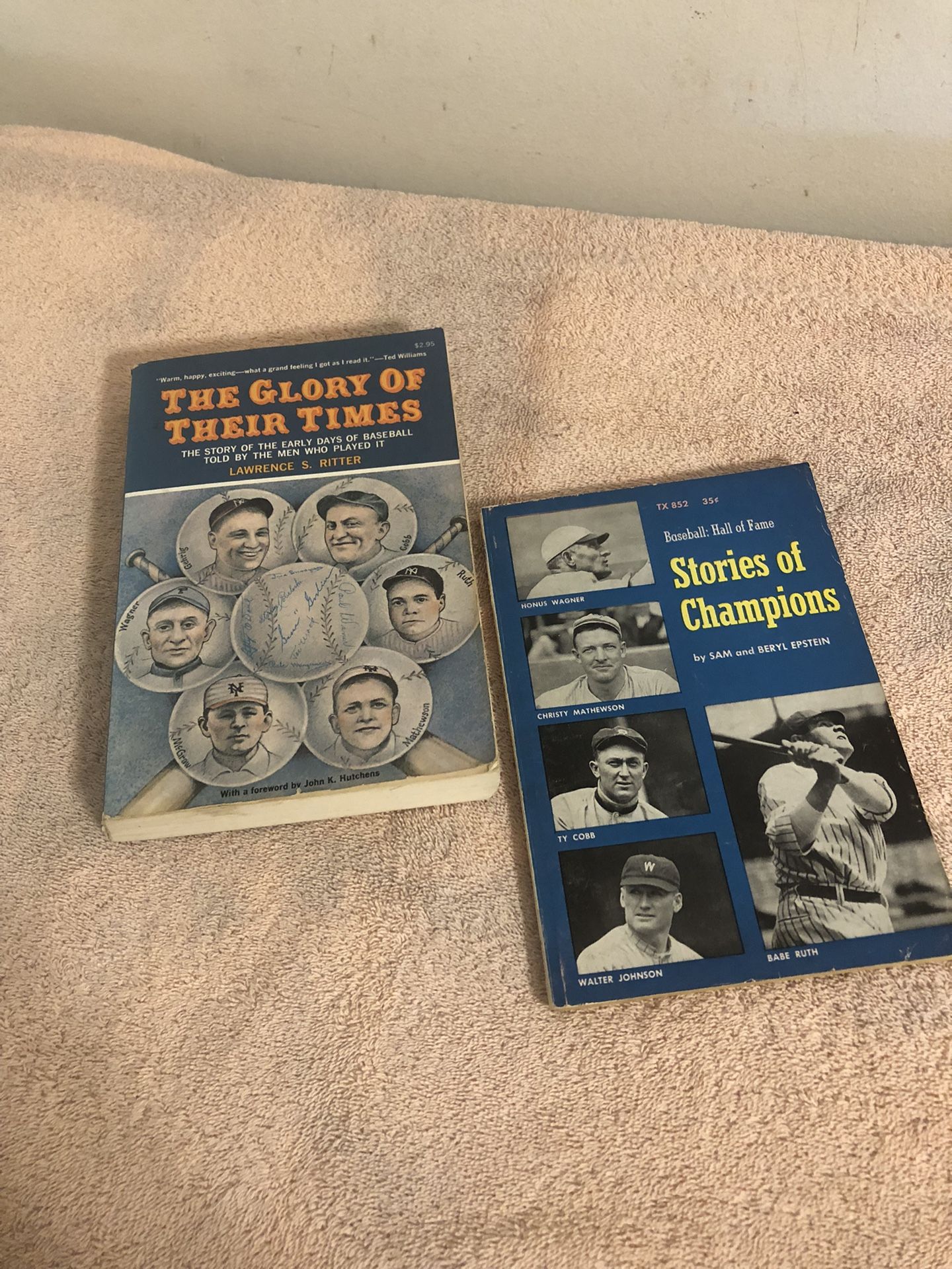 Lot Of 2 Vintage Baseball Greats Paperback Books 1966 & 1971