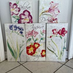 Canvas Wall Decore Set Of 6 