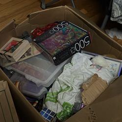 Boxes of Kids toys, crafts, etc