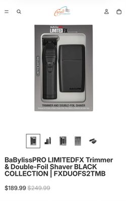 BaBylissPRO LIMITEDFX Double-Foil Shaver BLACK
