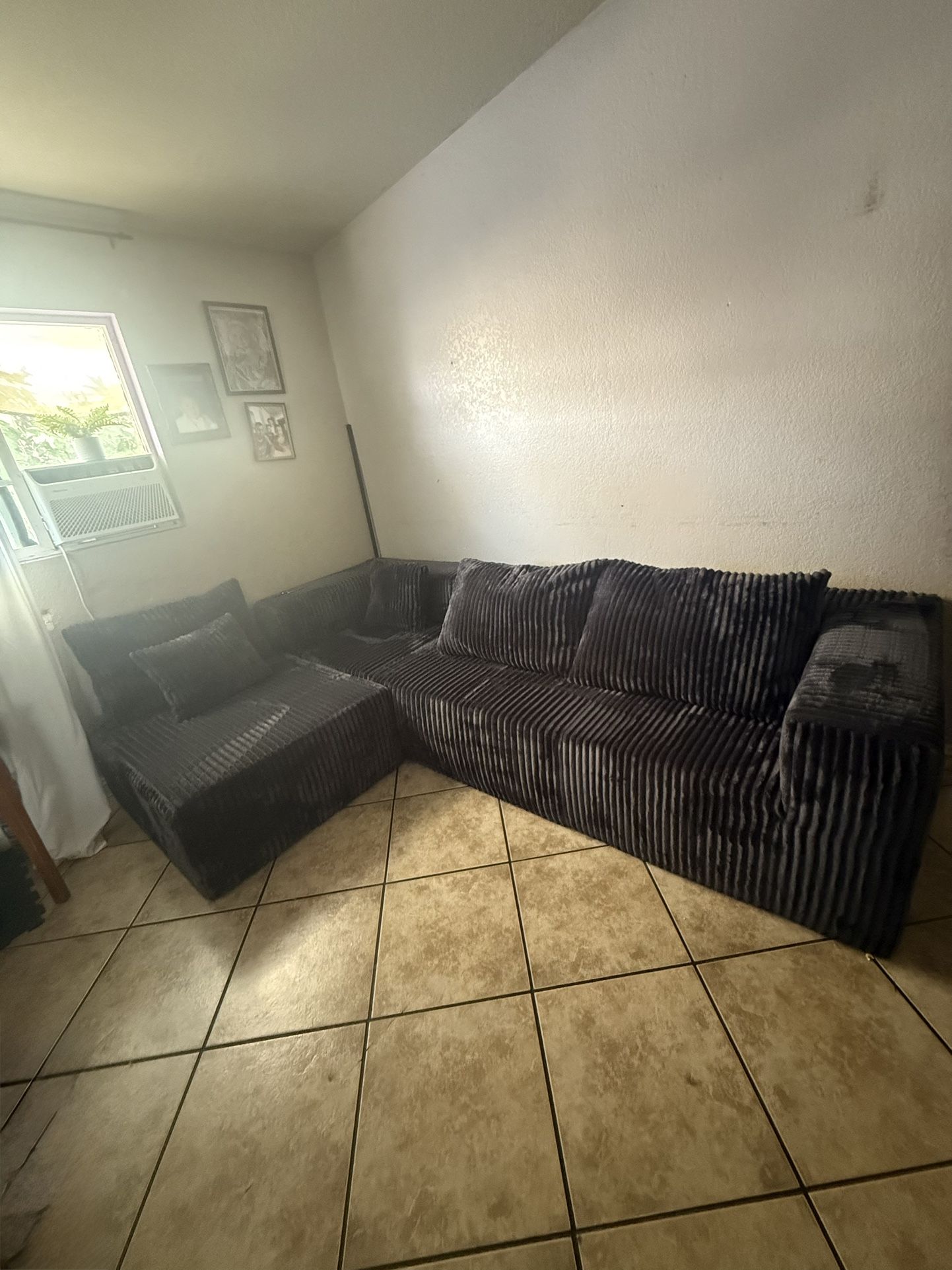 Boneless Black Couch